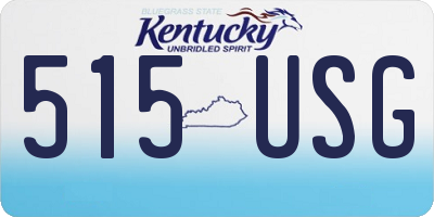 KY license plate 515USG