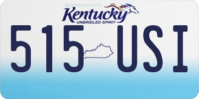 KY license plate 515USI