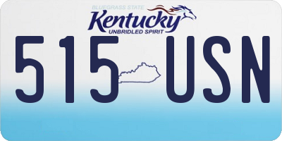 KY license plate 515USN