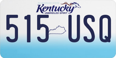 KY license plate 515USQ