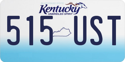 KY license plate 515UST