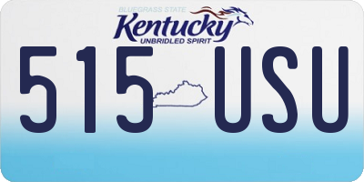 KY license plate 515USU