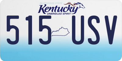 KY license plate 515USV