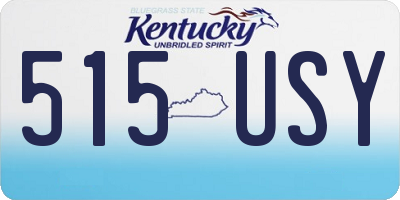 KY license plate 515USY