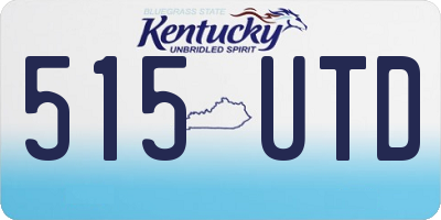 KY license plate 515UTD