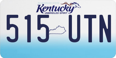 KY license plate 515UTN