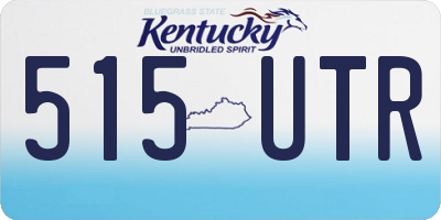 KY license plate 515UTR