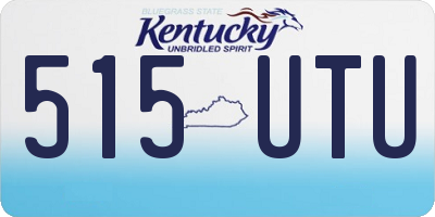 KY license plate 515UTU