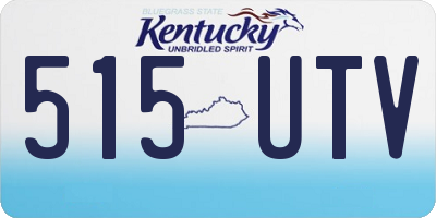 KY license plate 515UTV