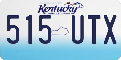 KY license plate 515UTX