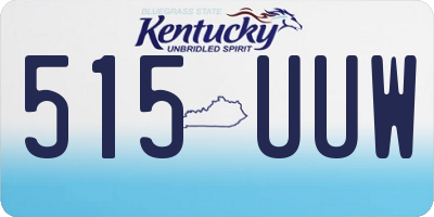 KY license plate 515UUW