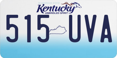 KY license plate 515UVA
