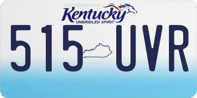 KY license plate 515UVR