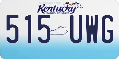 KY license plate 515UWG