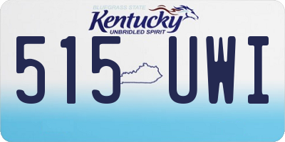 KY license plate 515UWI