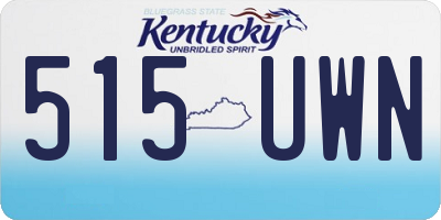 KY license plate 515UWN