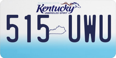 KY license plate 515UWU