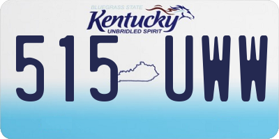 KY license plate 515UWW