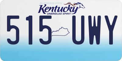 KY license plate 515UWY