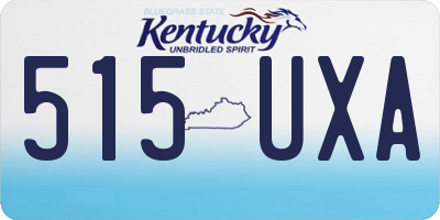 KY license plate 515UXA