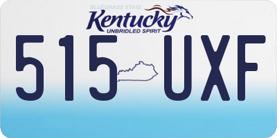 KY license plate 515UXF