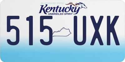 KY license plate 515UXK