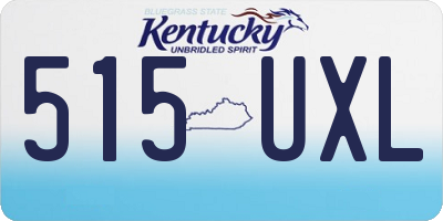 KY license plate 515UXL