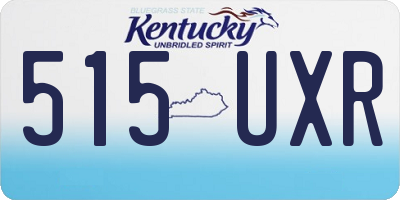 KY license plate 515UXR