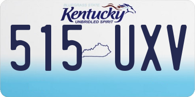 KY license plate 515UXV