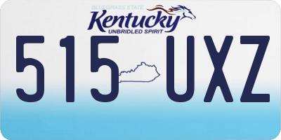 KY license plate 515UXZ