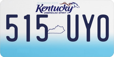 KY license plate 515UYO