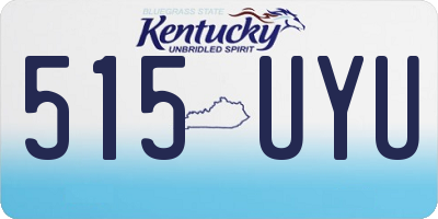 KY license plate 515UYU
