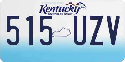 KY license plate 515UZV