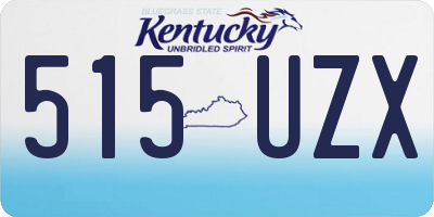 KY license plate 515UZX
