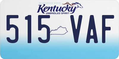 KY license plate 515VAF