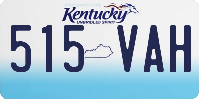 KY license plate 515VAH