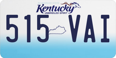 KY license plate 515VAI