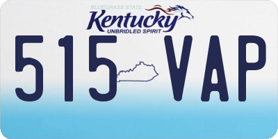 KY license plate 515VAP