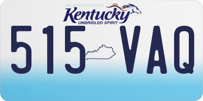 KY license plate 515VAQ
