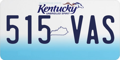 KY license plate 515VAS