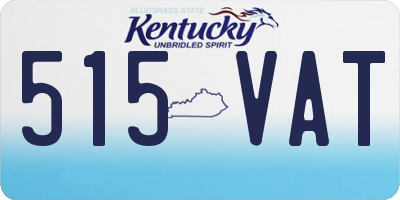 KY license plate 515VAT