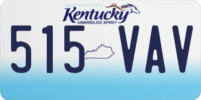 KY license plate 515VAV