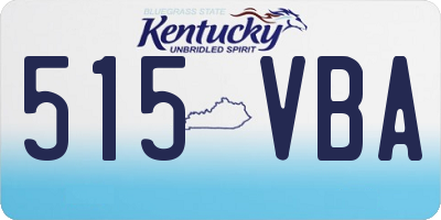 KY license plate 515VBA