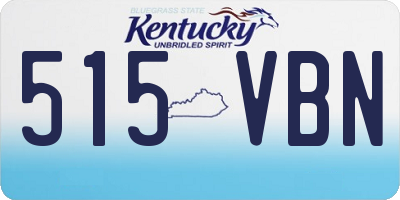 KY license plate 515VBN