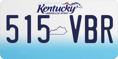 KY license plate 515VBR