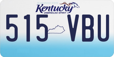 KY license plate 515VBU