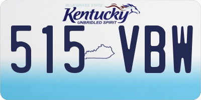 KY license plate 515VBW