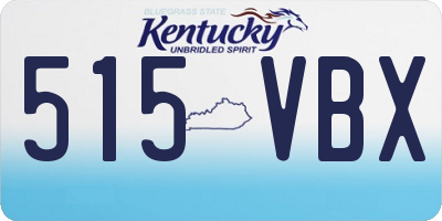 KY license plate 515VBX
