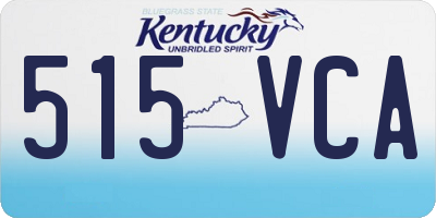 KY license plate 515VCA