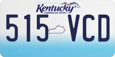 KY license plate 515VCD